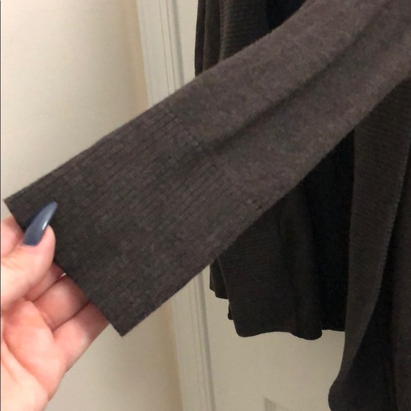 Dark Brown Long Sleeve Cardigan. - Picture 4 of 5